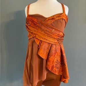 Kelle Orange Kids Dance Costume